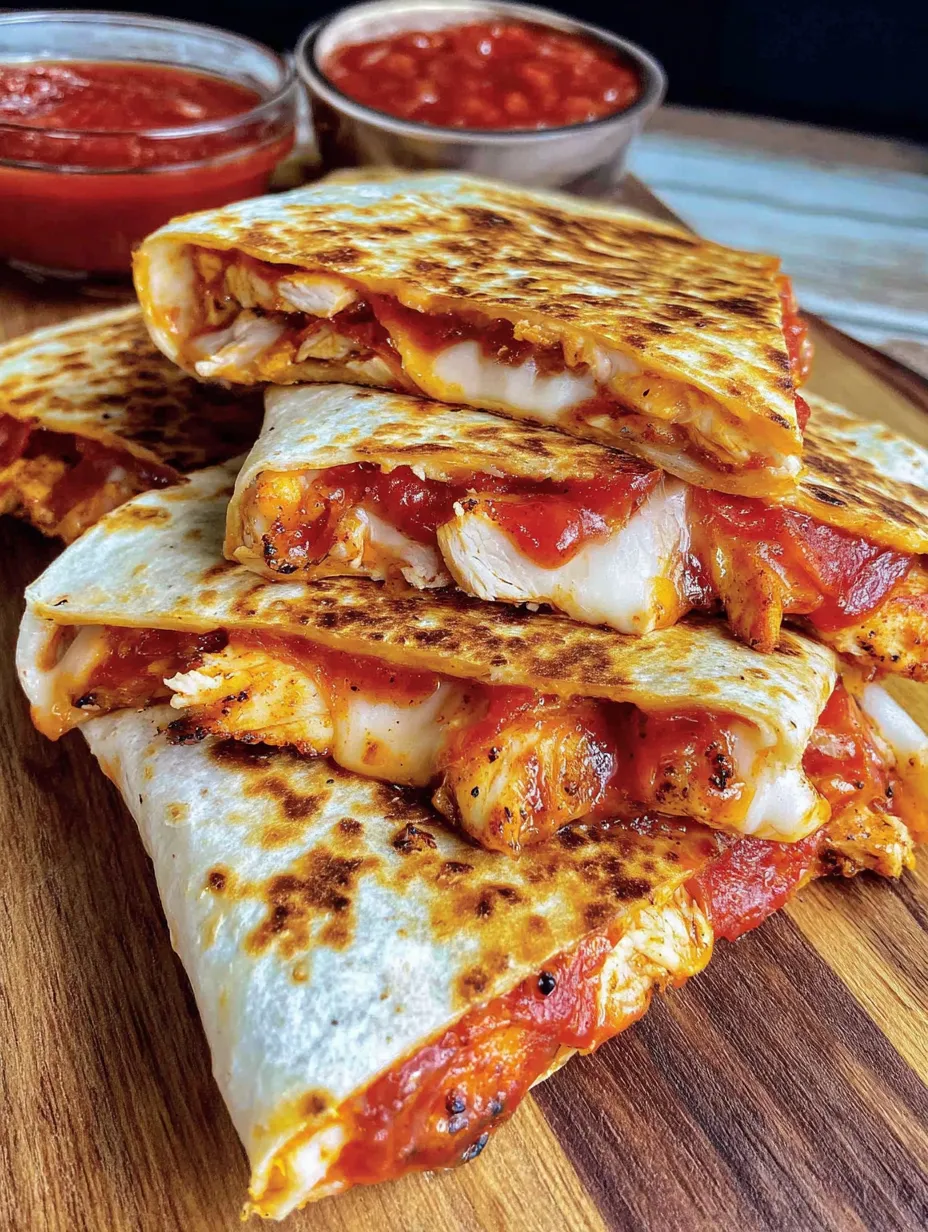 Chicken and Pepperoni Pizza Melts