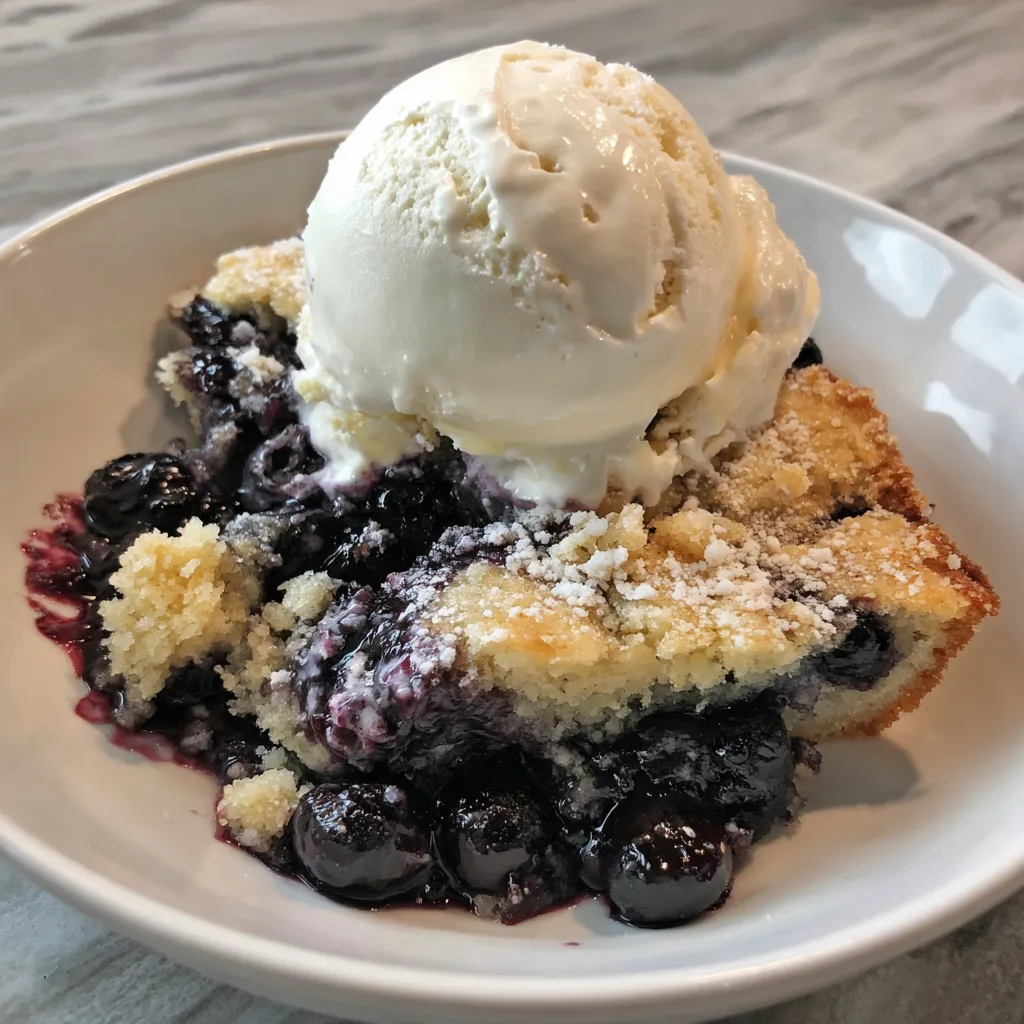 3 Ingredient Blueberry Cobbler