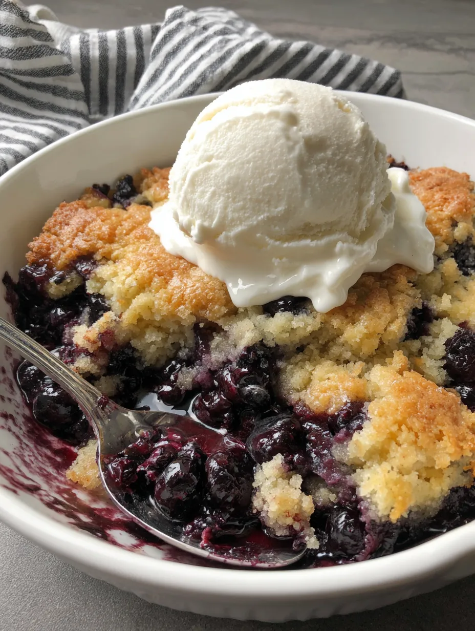 3 Ingredient Blueberry Cobbler