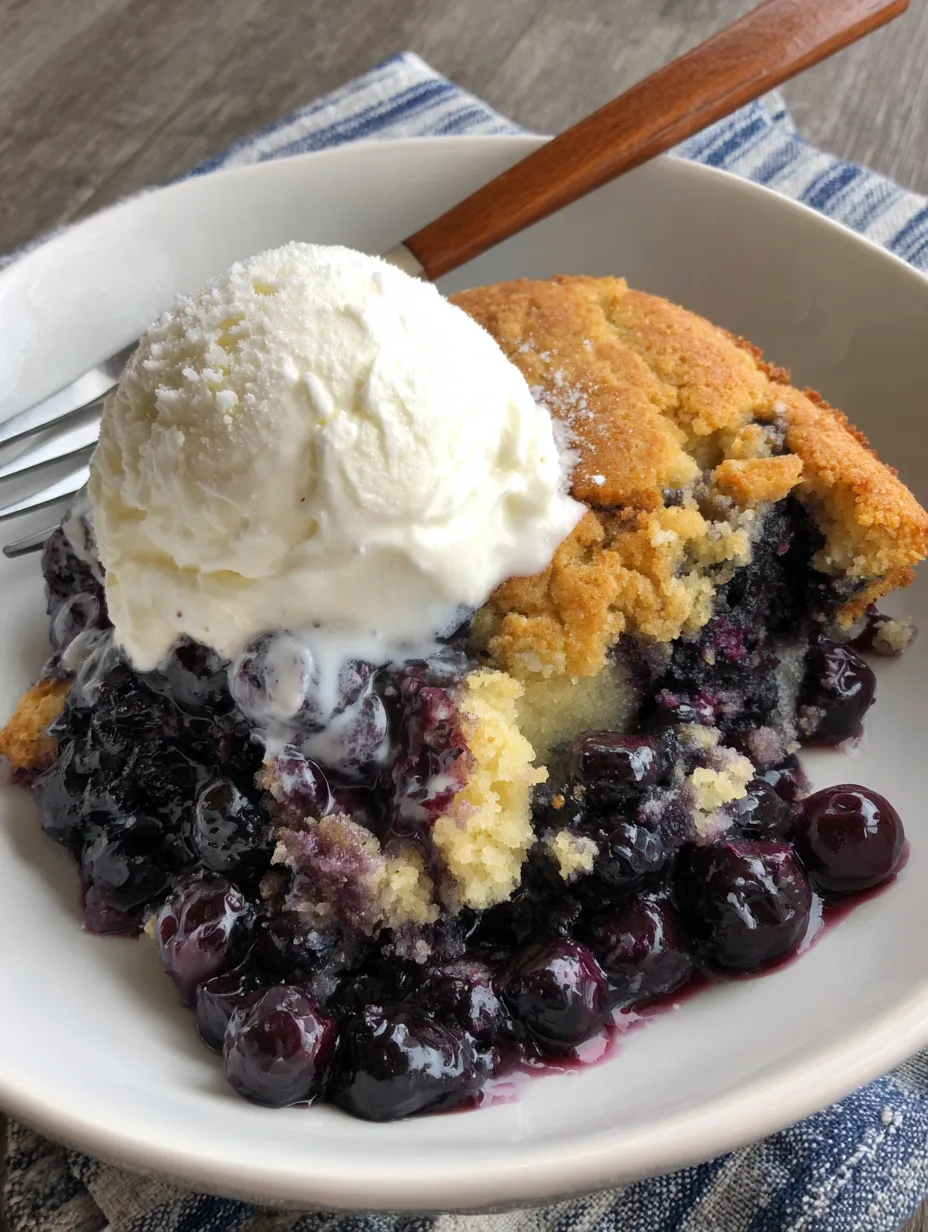 3 Ingredient Blueberry Cobbler