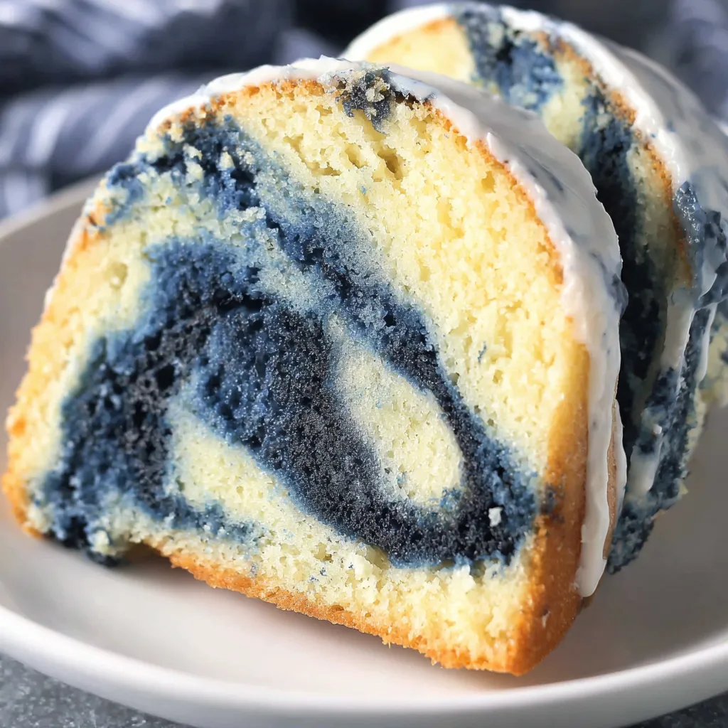 Blue Velvet Swirl Vanilla Pound Cake