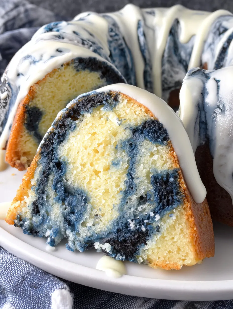 Blue Velvet Swirl Vanilla Pound Cake