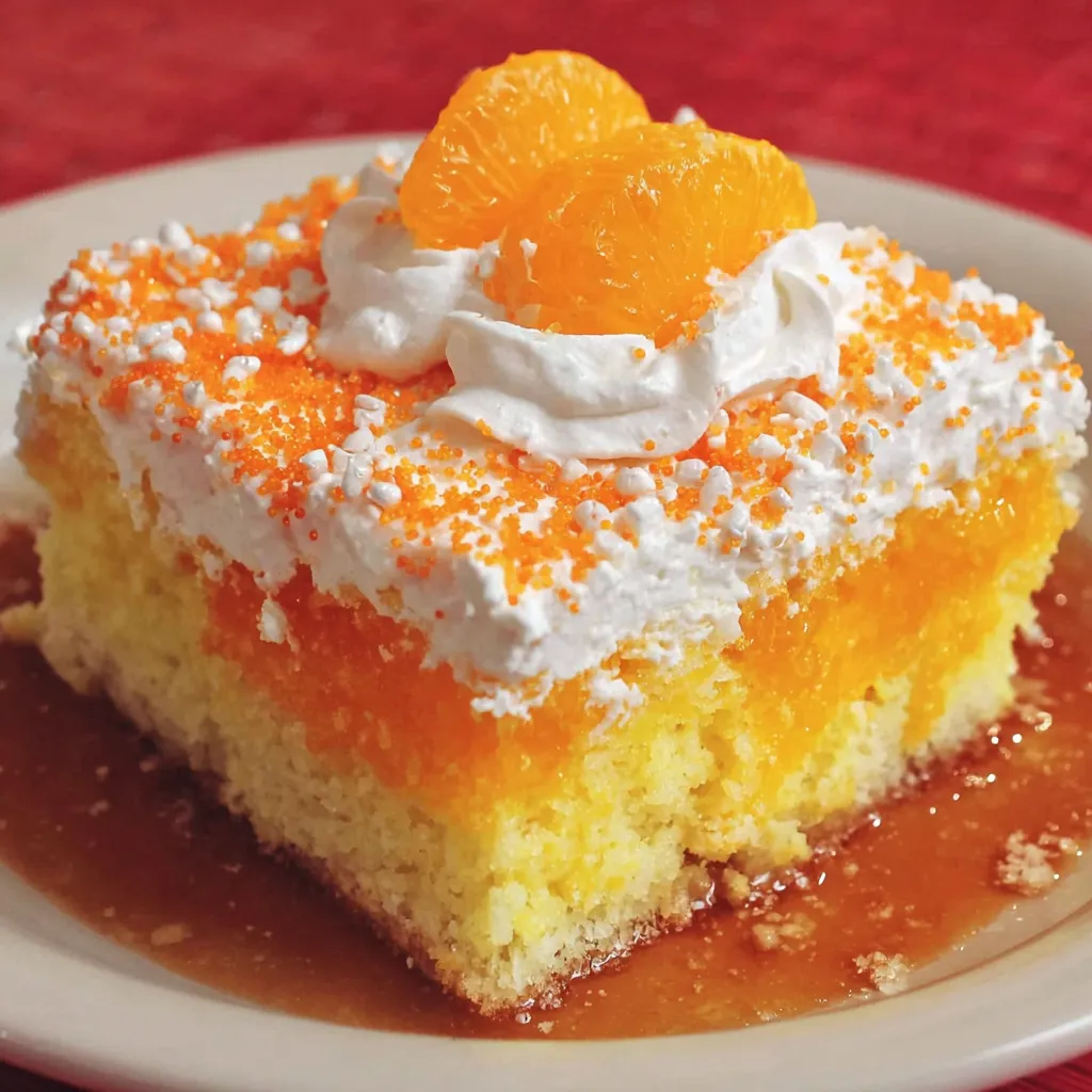Orange Crush Poke Cake