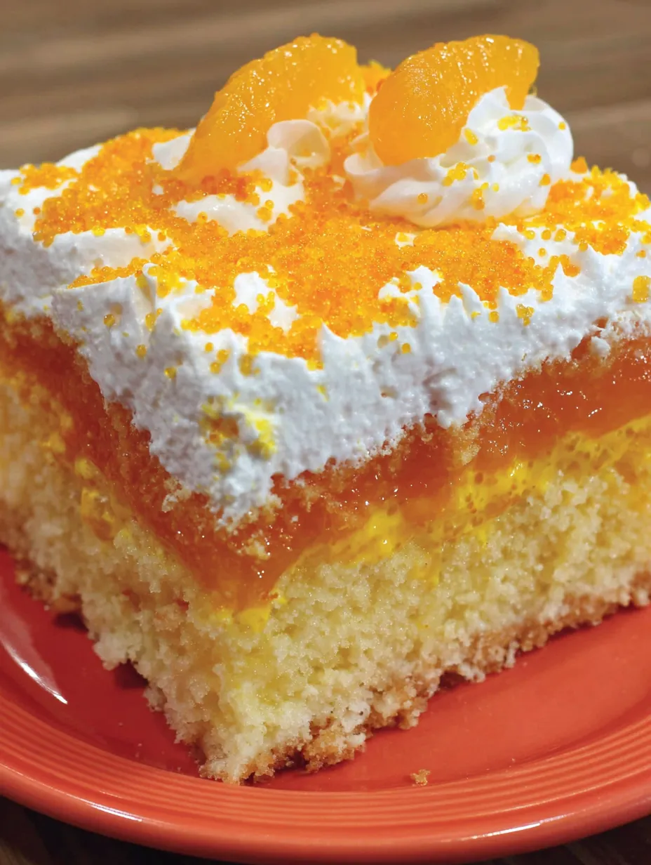 Orange Crush Poke Cake