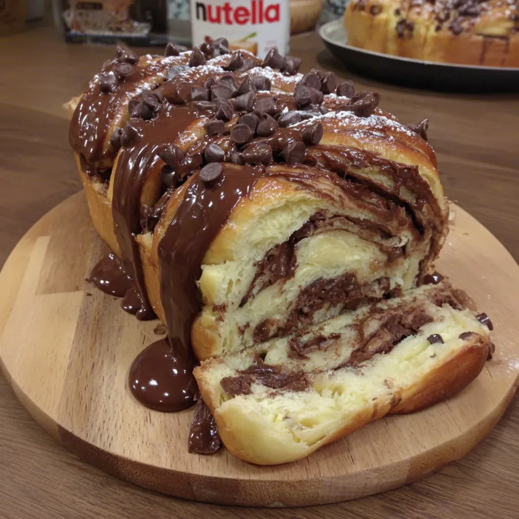 Nutella brioche loaf