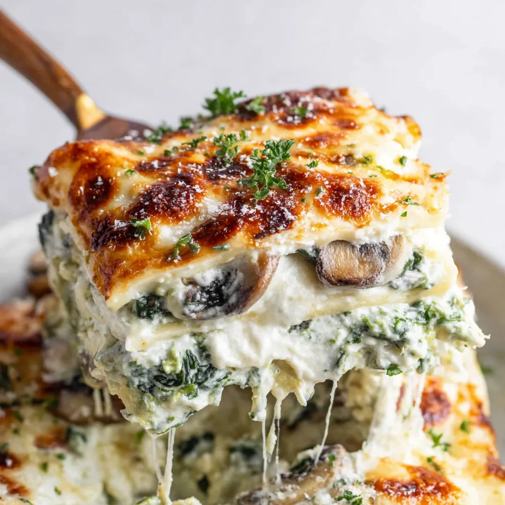 Spinach and Mushroom Lasagna