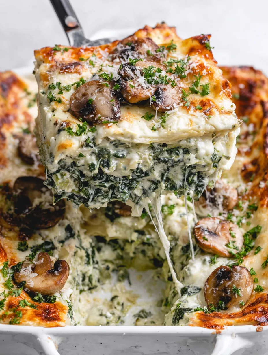 Spinach and Mushroom Lasagna