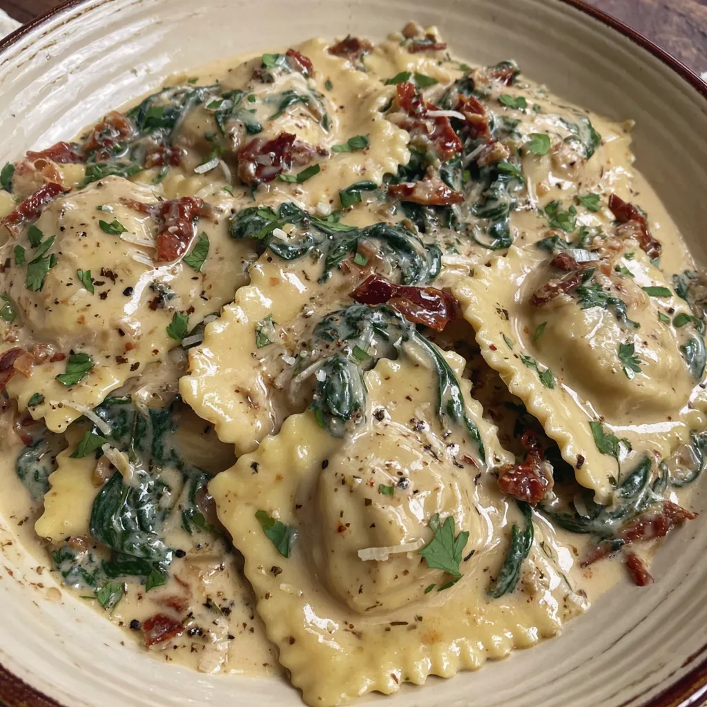 Creamy Tuscan Ravioli