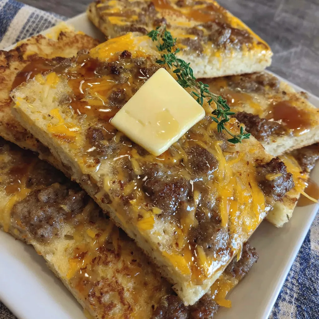Sausage and Cheese Sheet Pan Pancakes