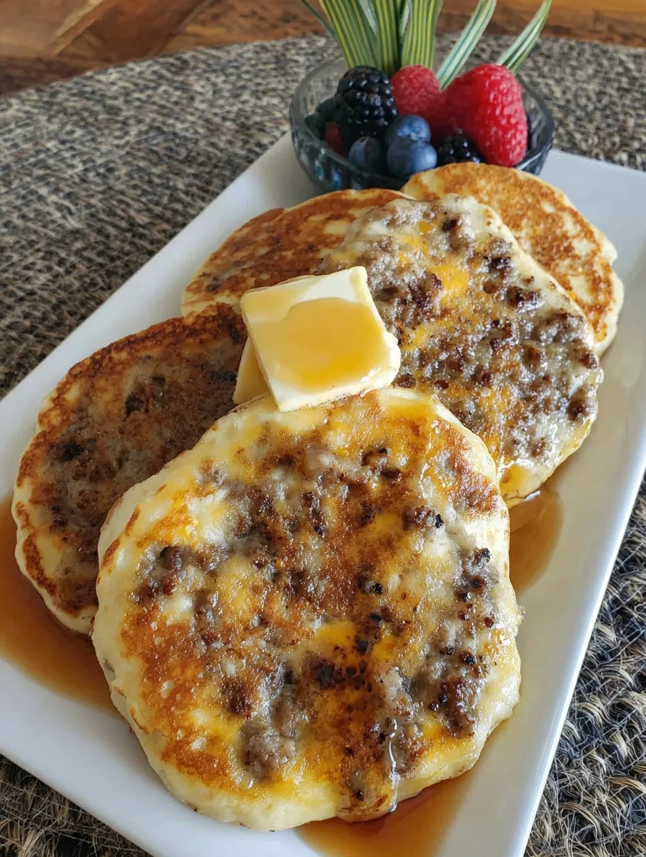 Sausage and Cheese Sheet Pan Pancakes