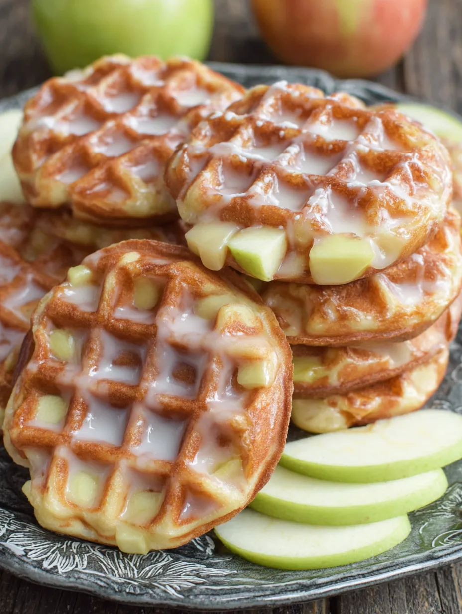 Mini Apple Fritter Waffle Donuts
