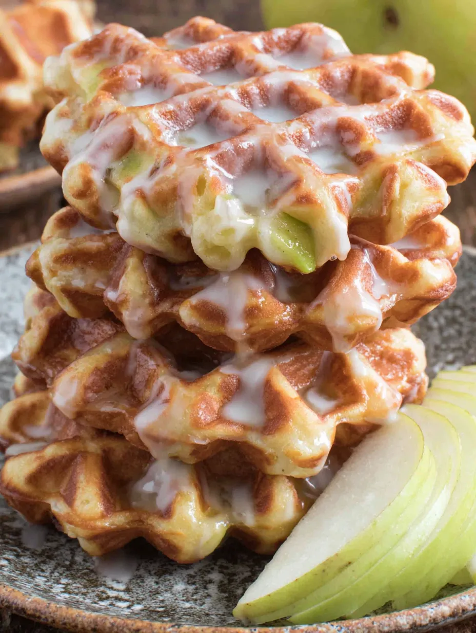 Mini Apple Fritter Waffle Donuts