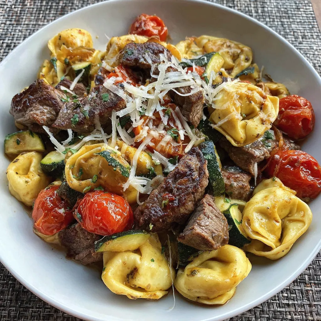 Garlic Parmesan Steak Tortellini
