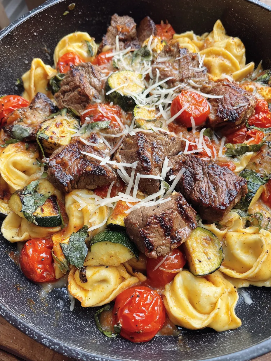 Garlic Parmesan Steak Tortellini