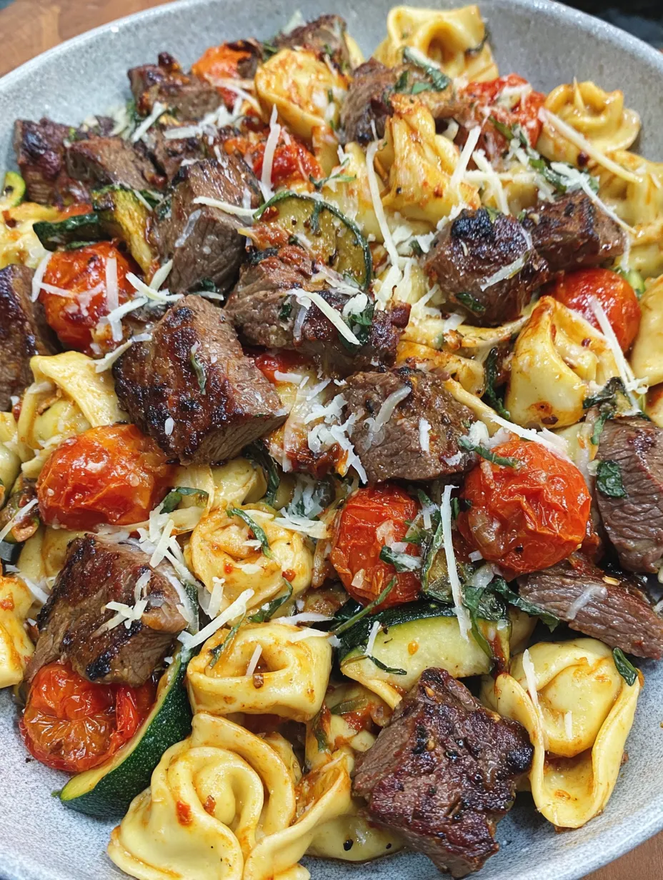 Garlic Parmesan Steak Tortellini