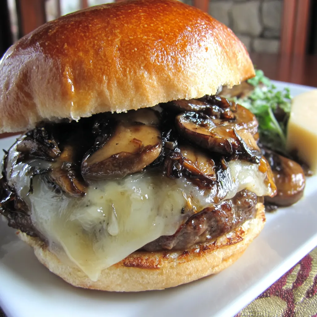 Mushroom Swiss Burger