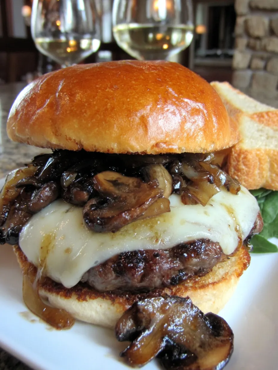 Mushroom Swiss Burger