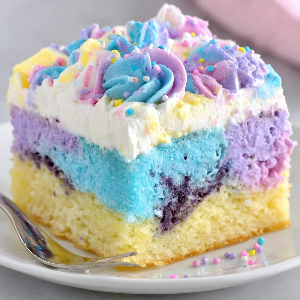 Unicorn Poke Cake
