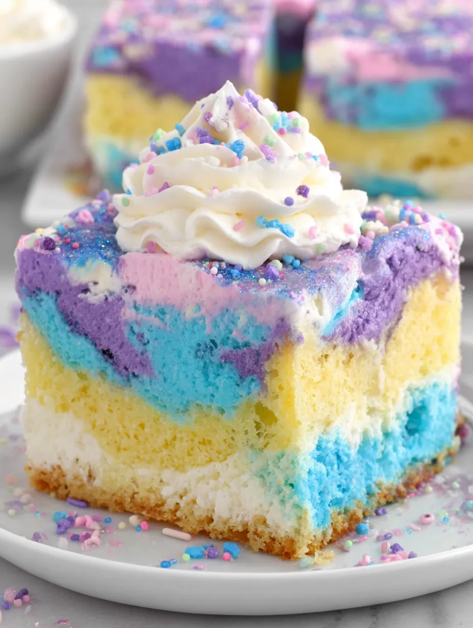 Unicorn Poke Cake