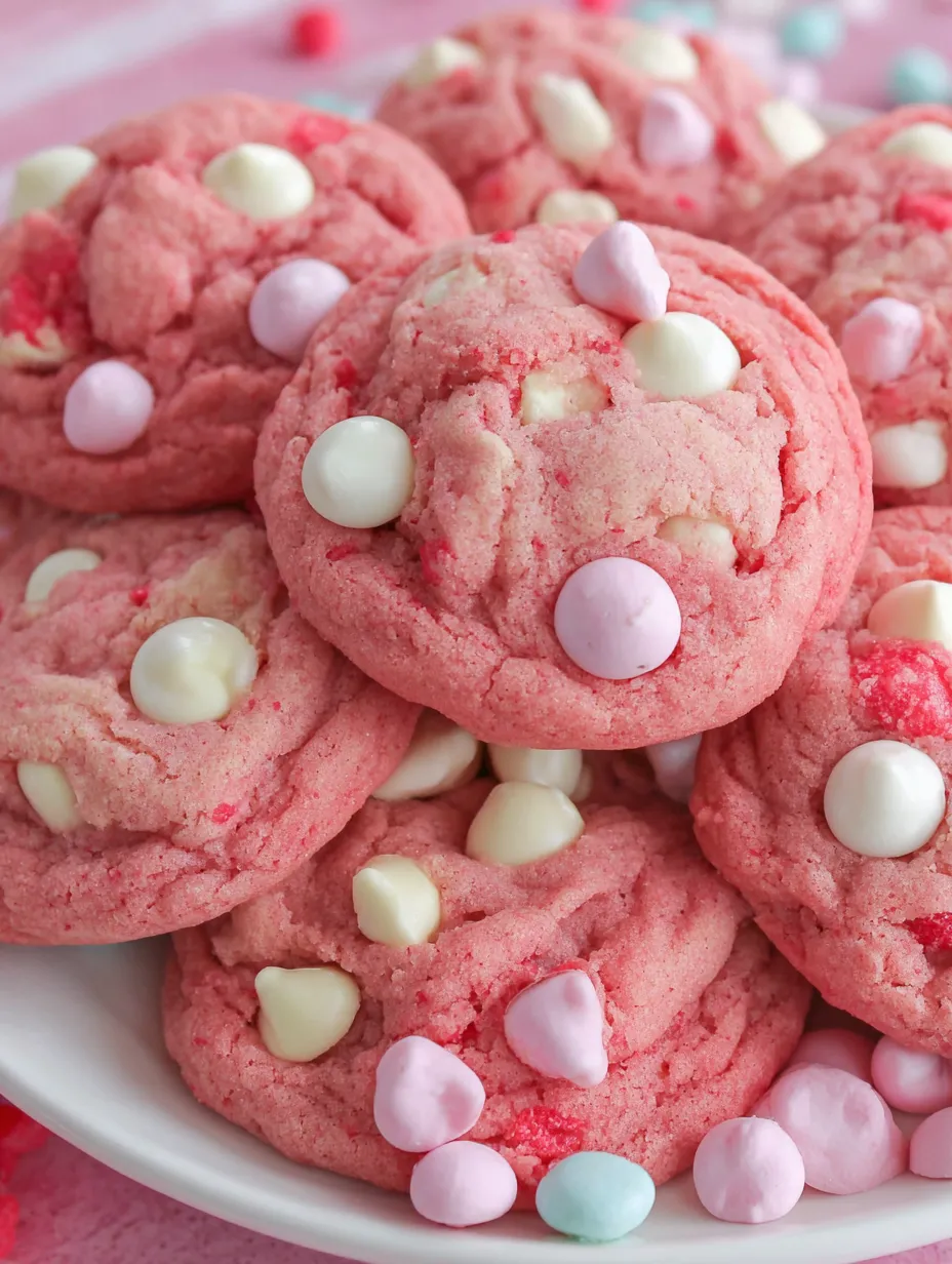Strawberry Cake Mix Cookies
