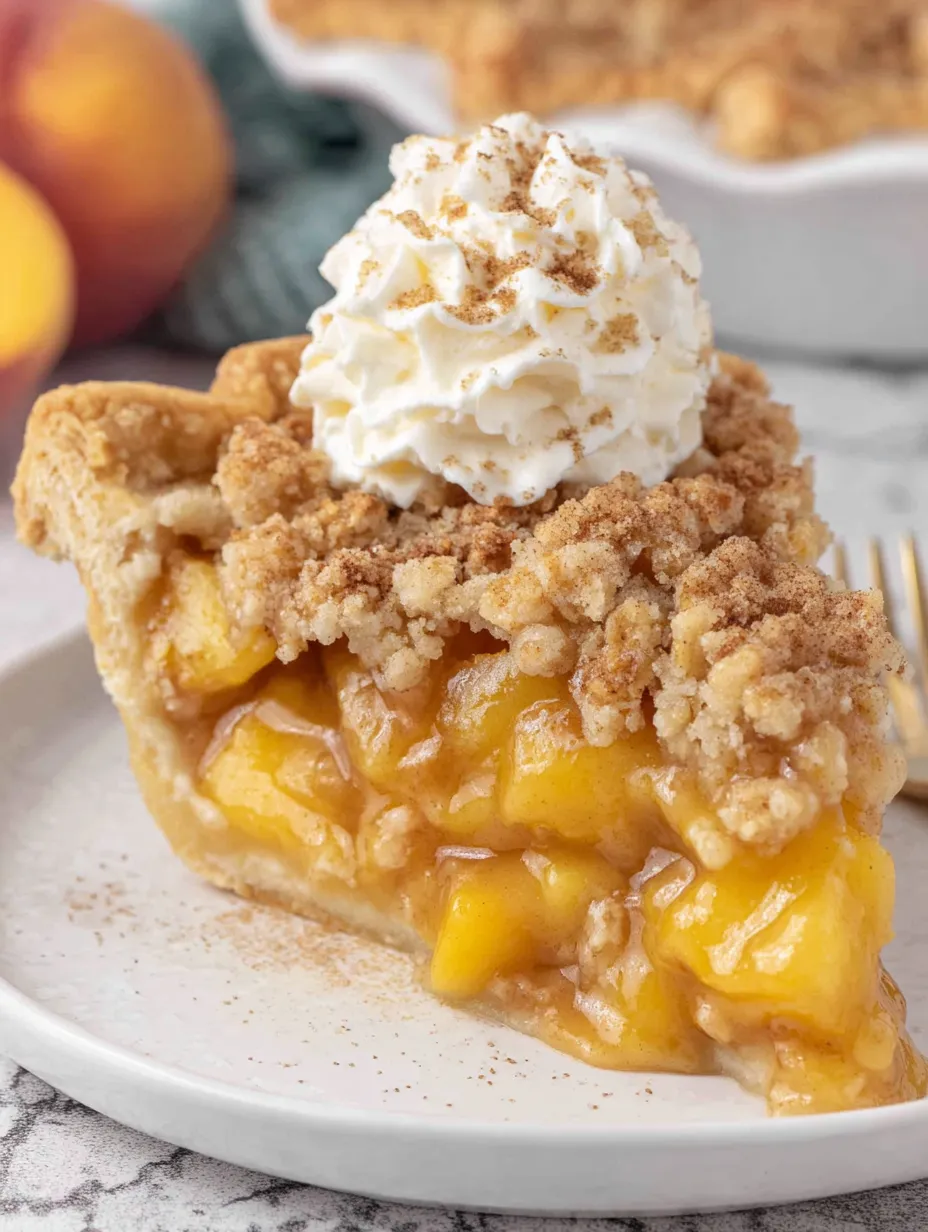 Peach Crumble Pie