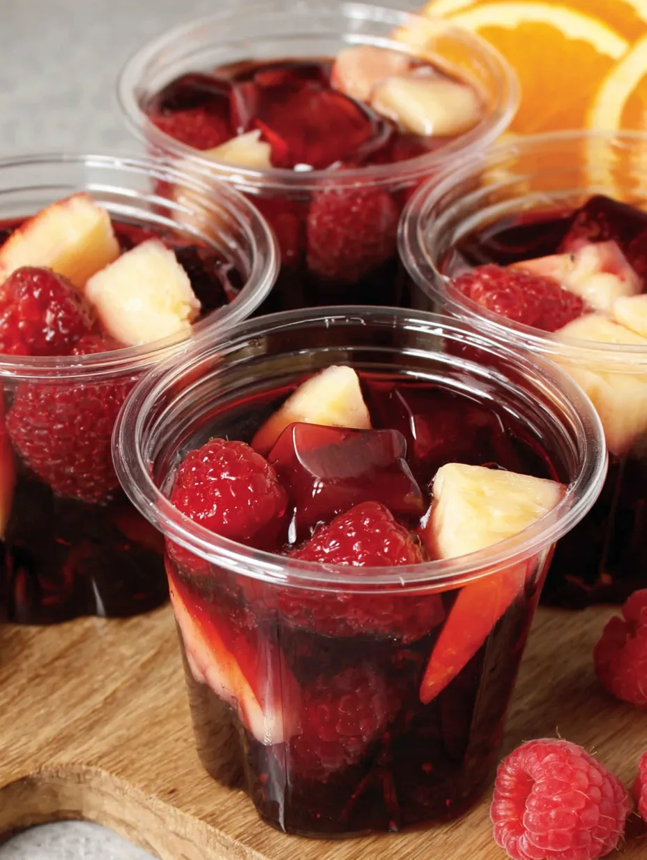 Sangria Jello Party Shots
