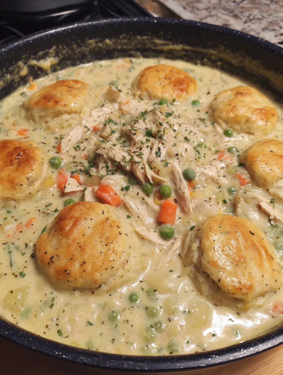 Chicken Dumpling Soup With Biscuits