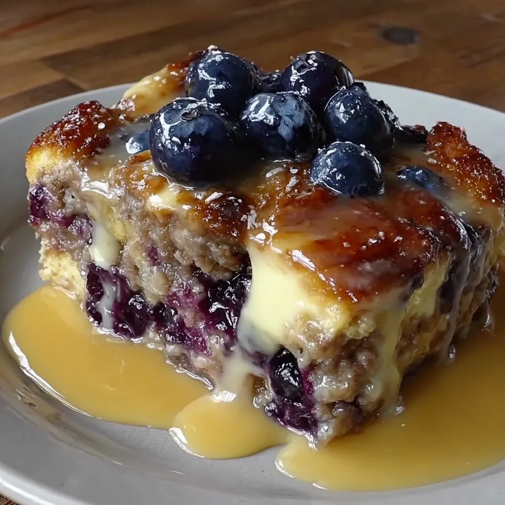 Blueberry Sausage Pancake Bake