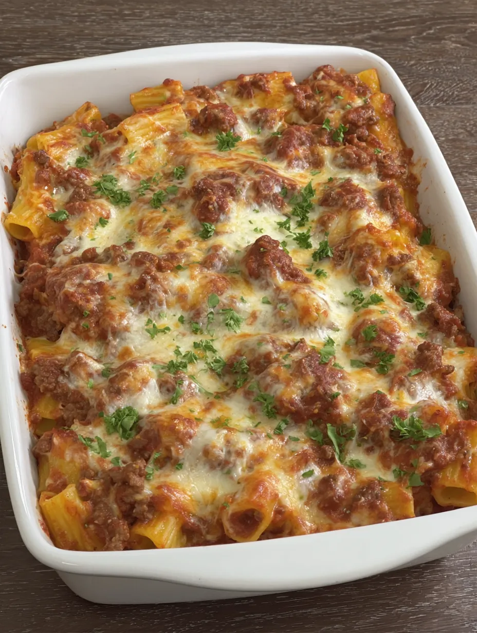 Cheesy Baked Rigatoni Pasta