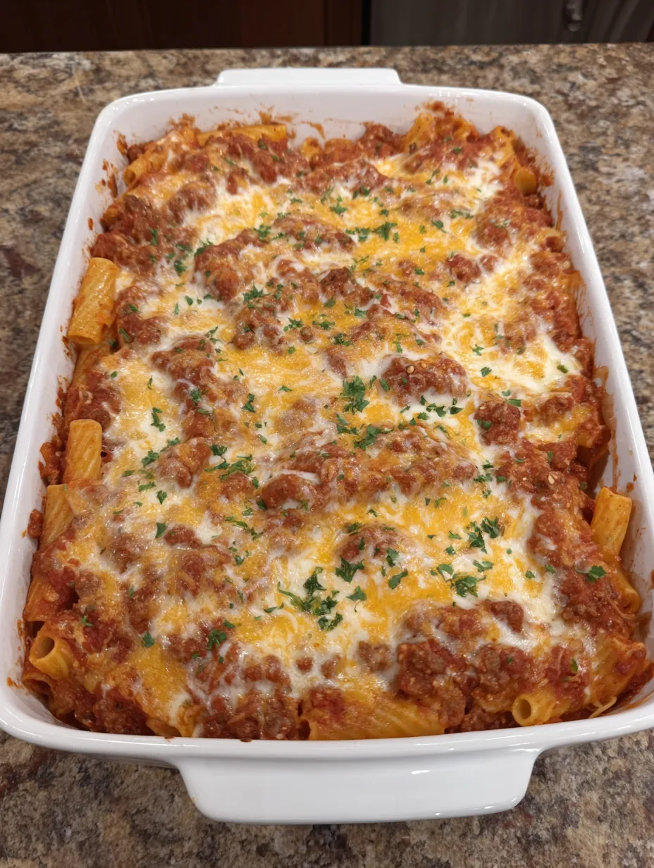 Cheesy Baked Rigatoni Pasta