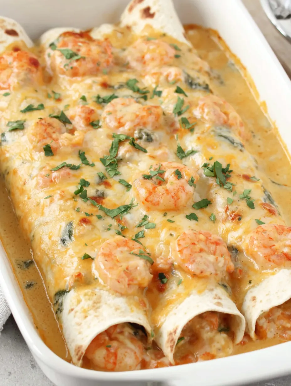 Shrimp Enchiladas Cream Sauce