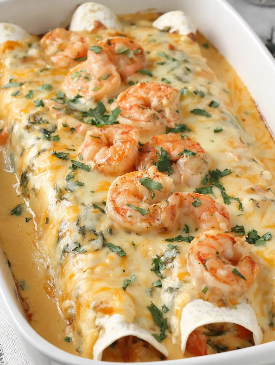 Shrimp Enchiladas Cream Sauce