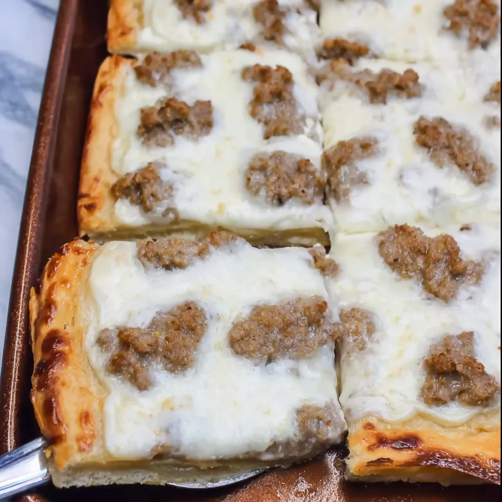 School Cafeteria Breakfast Pizza