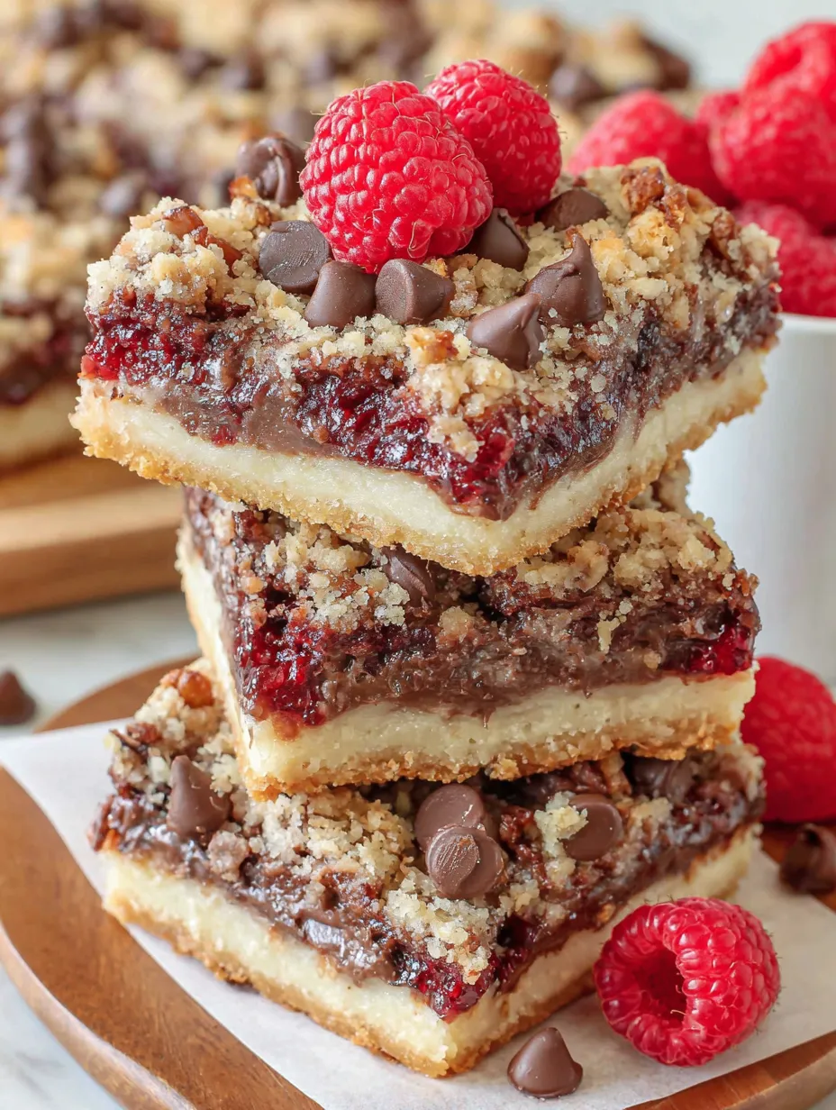 Chocolate Raspberry Crumb Bars Recipe