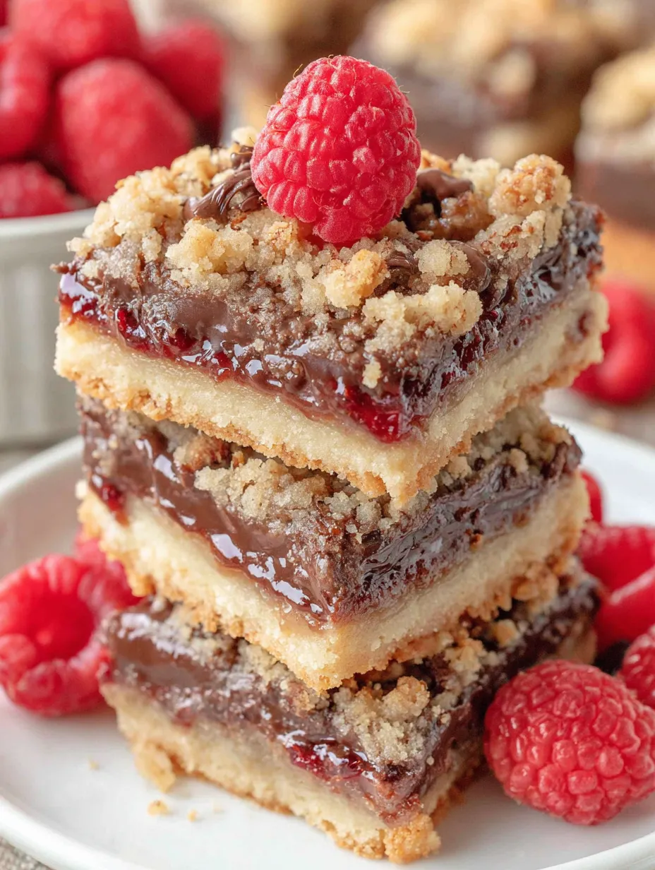 Chocolate Raspberry Crumb Bars Recipe