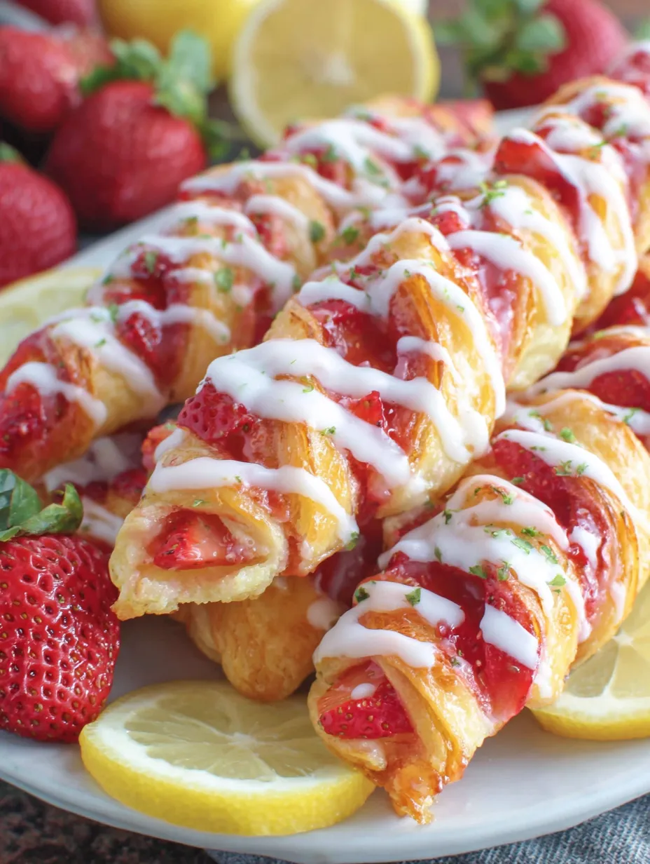 Strawberry Twists with Lemon Glaze Recipe