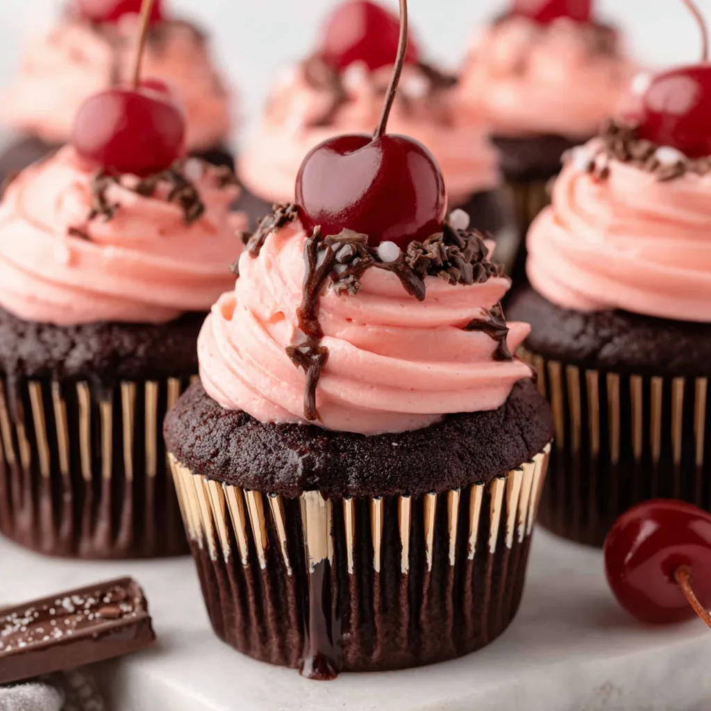 Cherry Cordial Chocolate Cupcakes Recipe