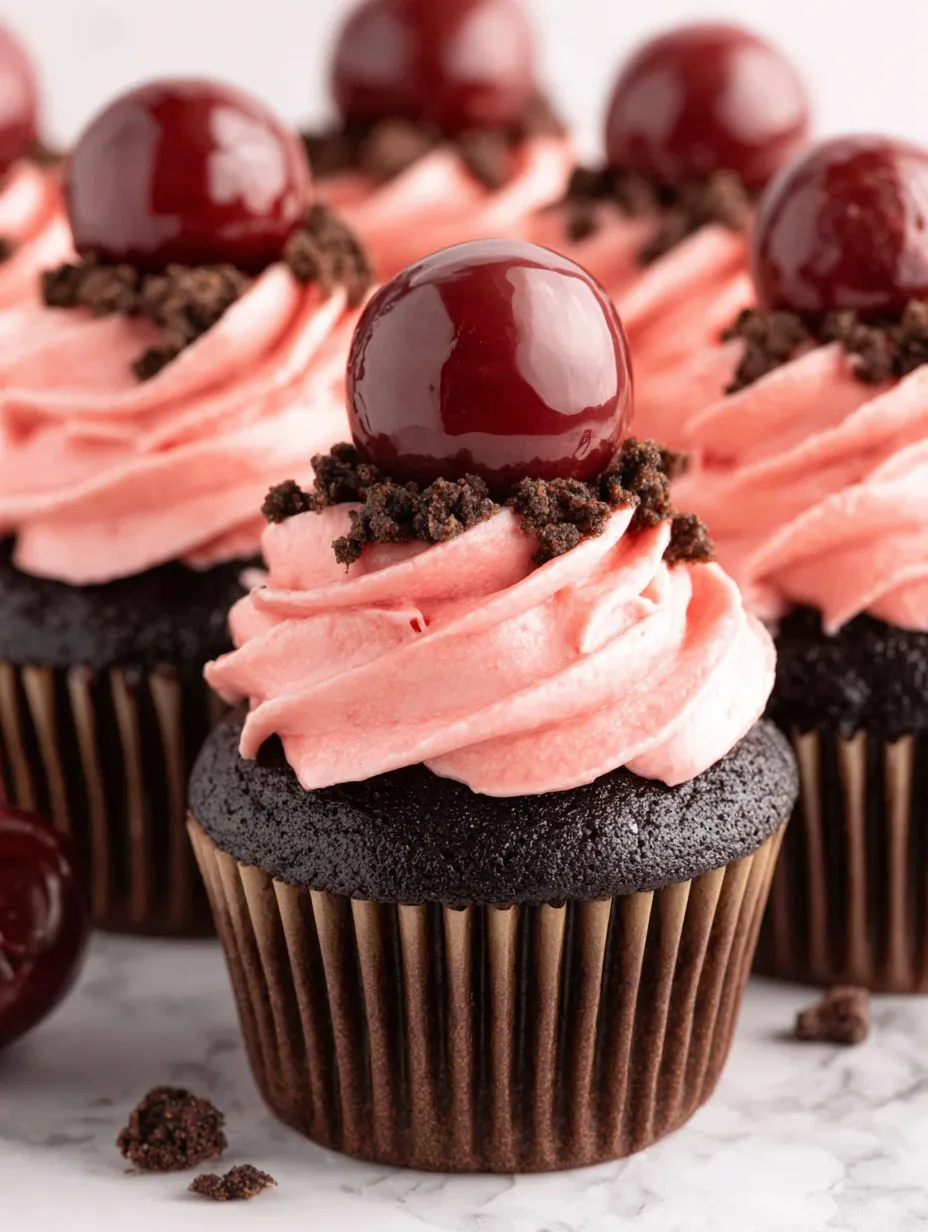 Cherry Cordial Chocolate Cupcakes Recipe
