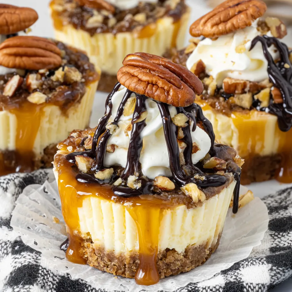 Mini Turtle Cheesecake Bites Recipe