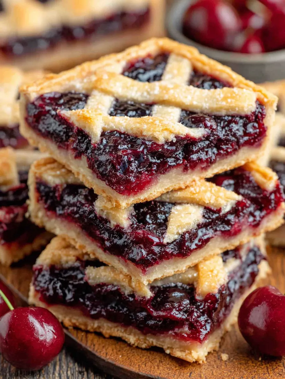 Cherry Pie Bars with Lattice Topping Recipe