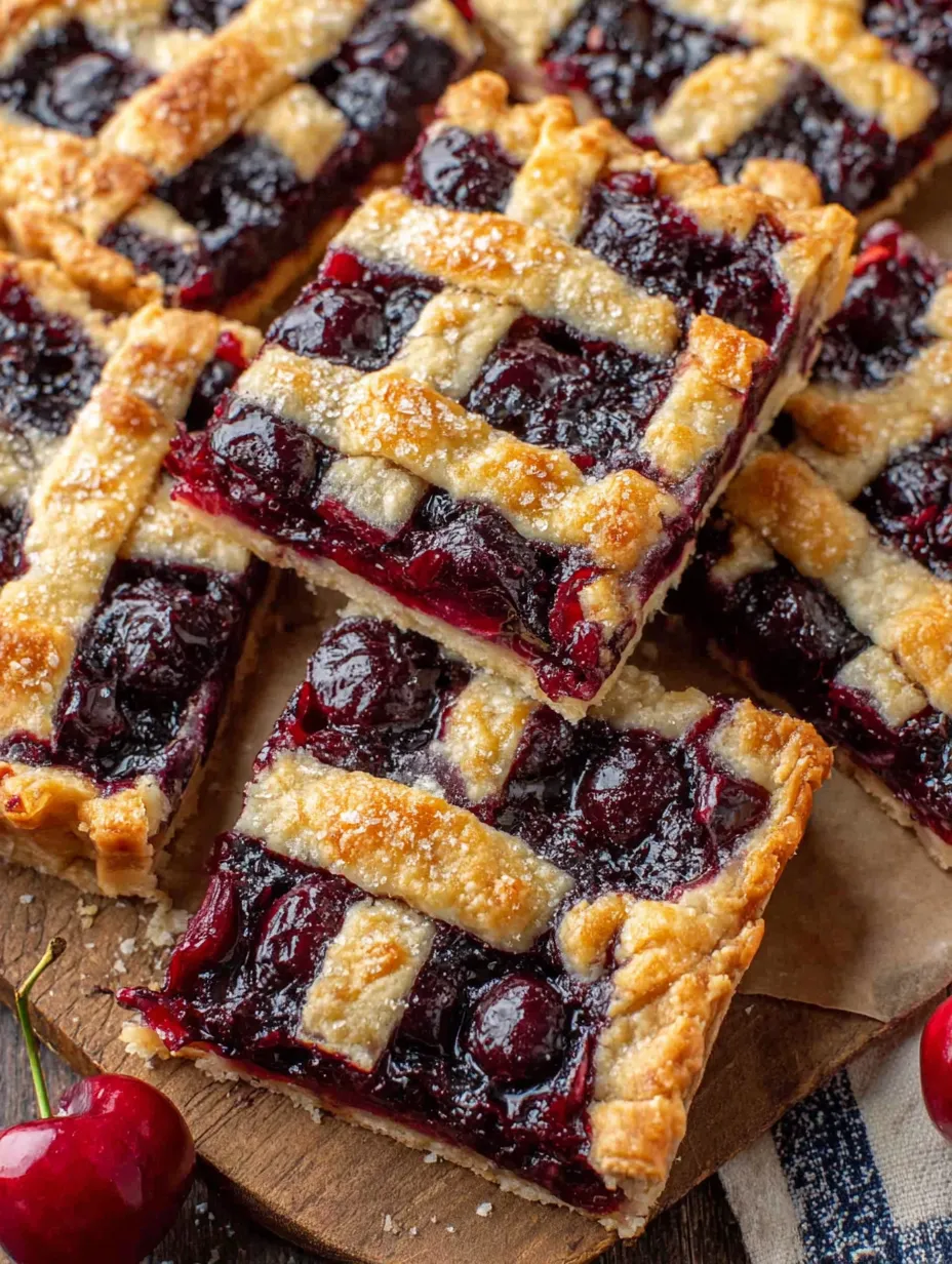 Cherry Pie Bars with Lattice Topping Recipe