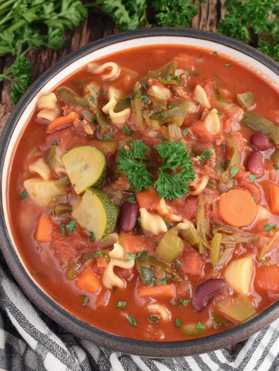 Italian Vegetable Minestrone Soup
