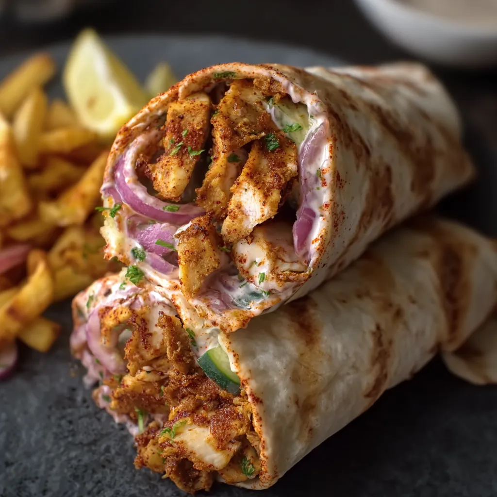Chicken shawarma wrap