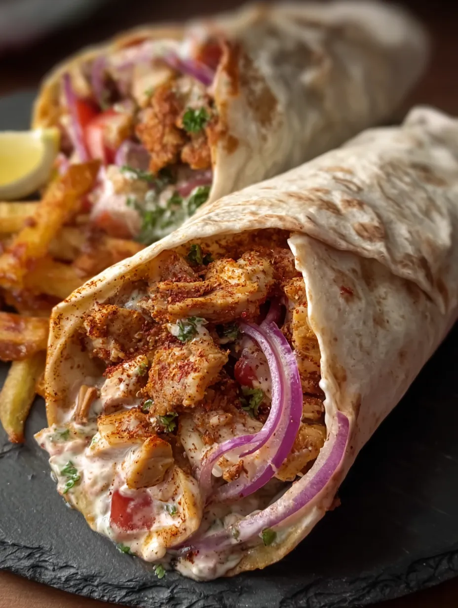 Chicken shawarma wrap