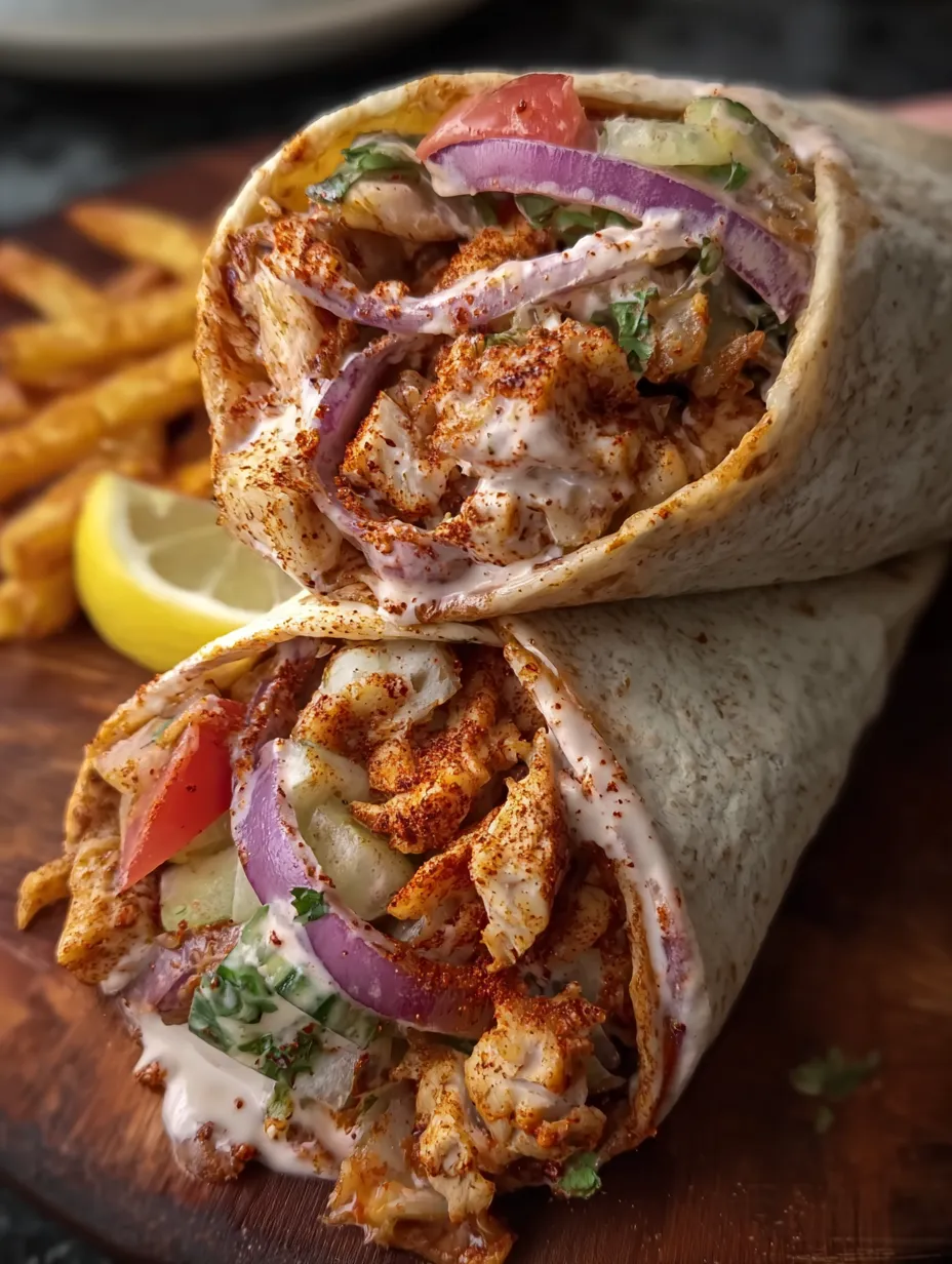 Chicken shawarma wrap