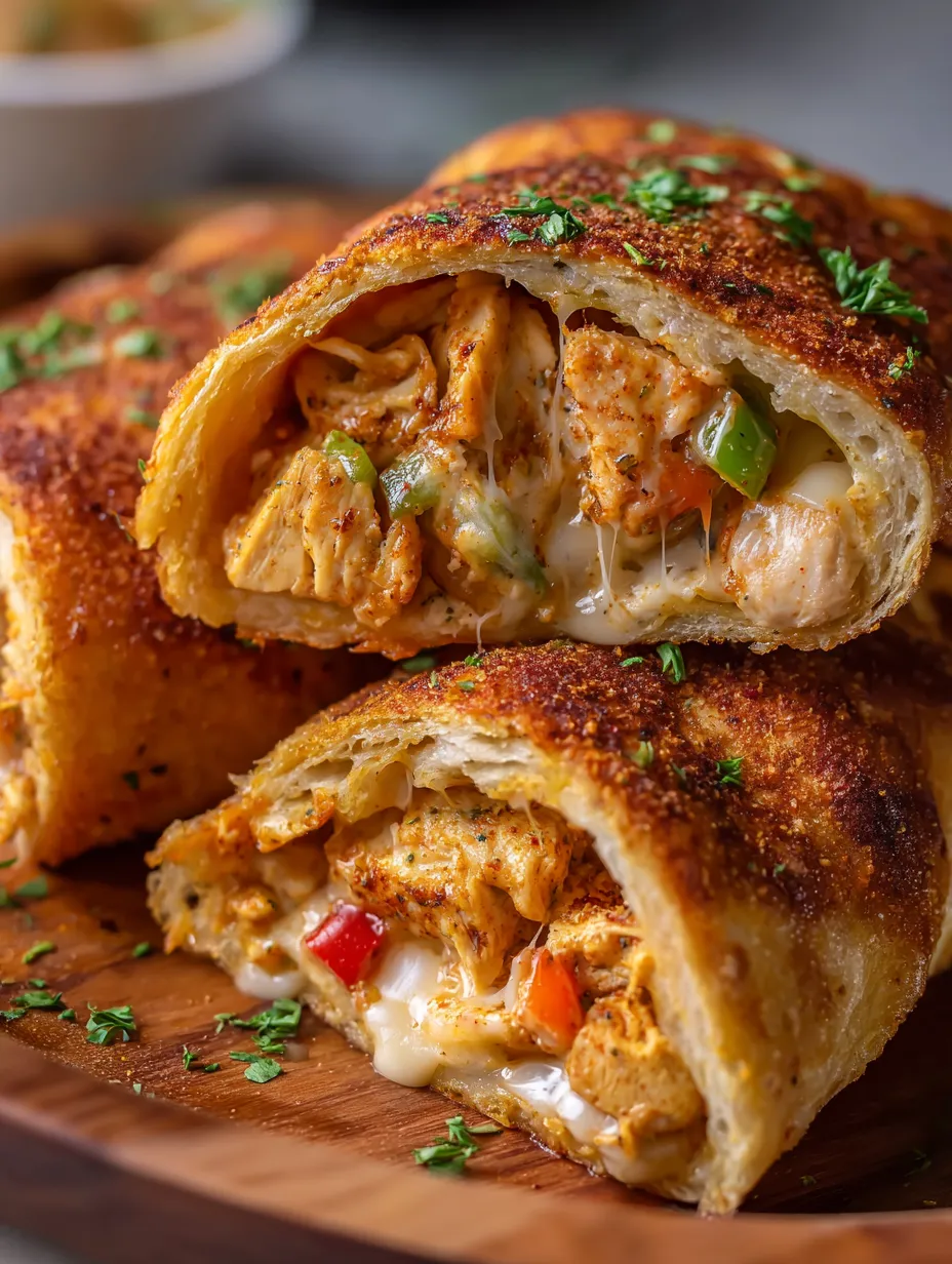 Creamy Chicken Fajita Bread Pockets Recipe
