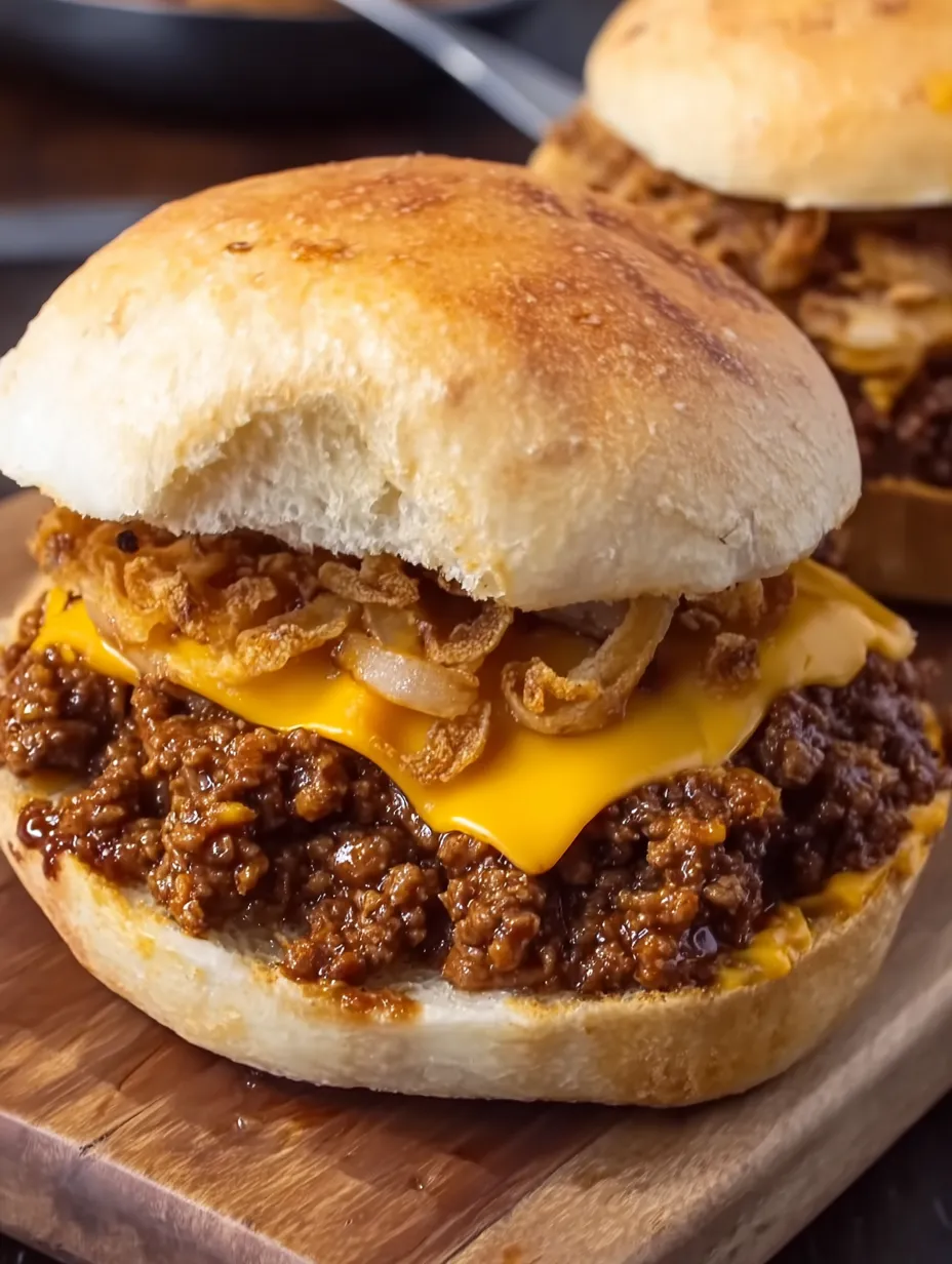 Beef and Cheddar Sloppy Joes