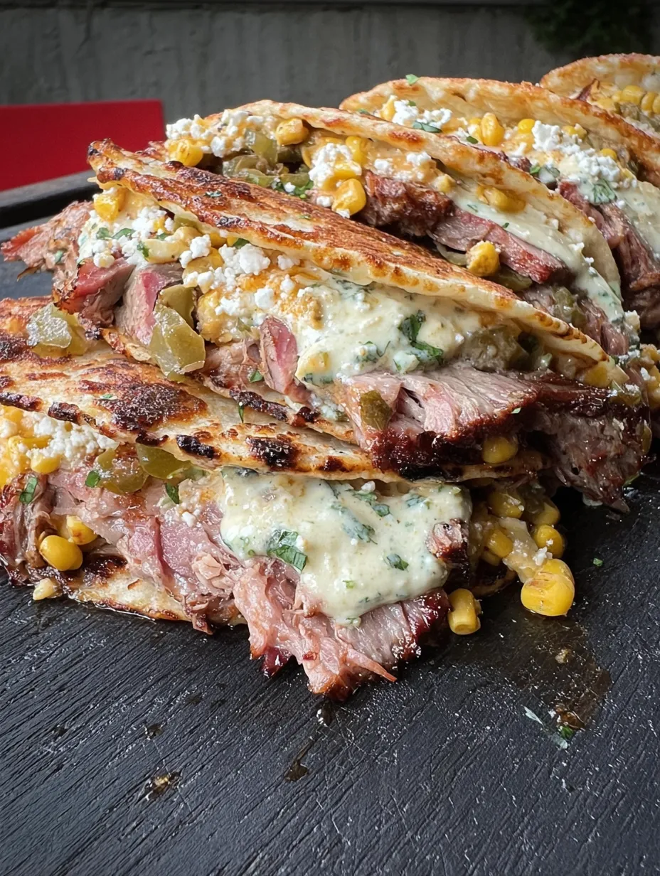 BBQ Brisket Elote Tacos