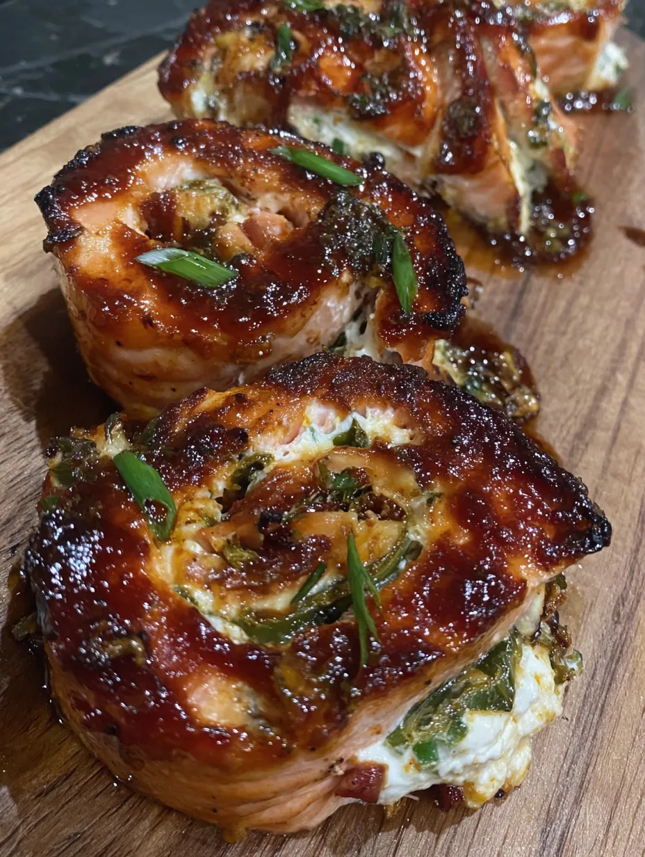 Jalapeno Popper Salmon Pinwheels