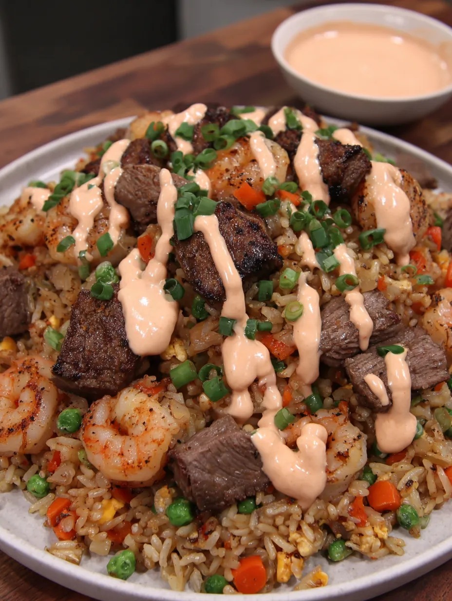 Steak and Shrimp Fried Rice
